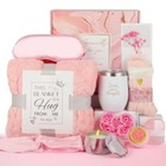 Self Care Gifts Get Well Soon Birthday Gifts for Women, Relaxing Rose Spa Pink