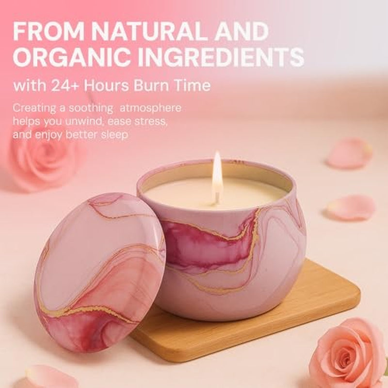 Self Care Gifts Get Well Soon Birthday Gifts for Women, Relaxing Rose Spa Pink